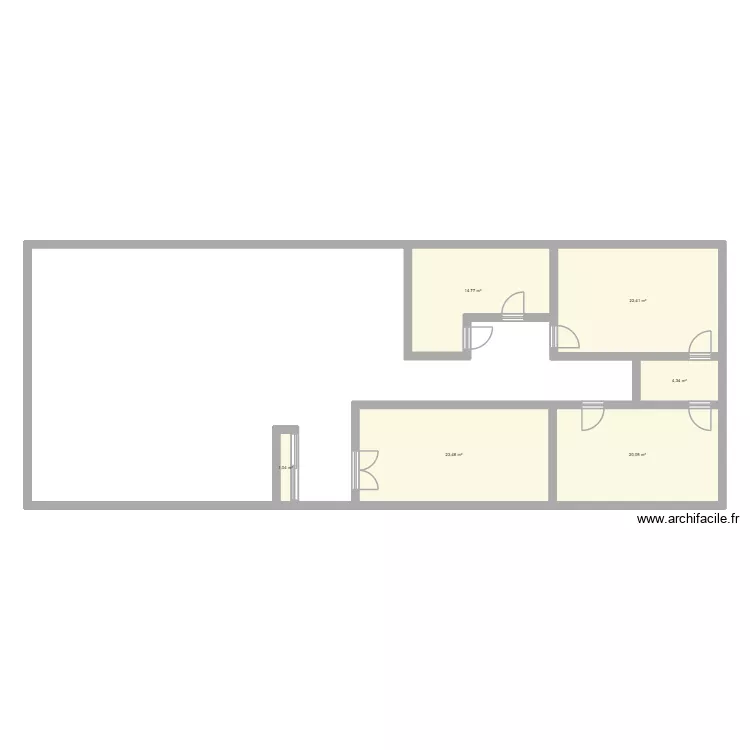 MAISON. Plan de 6 Pièces et 86 m²