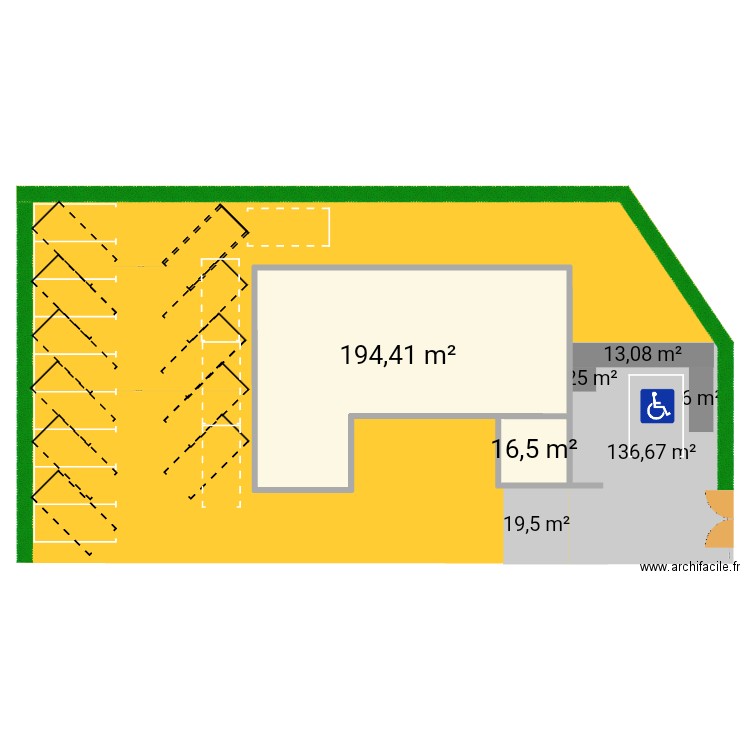 Projet cabinet kiné simul 15 places. Plan de 0 pièce et 0 m2
