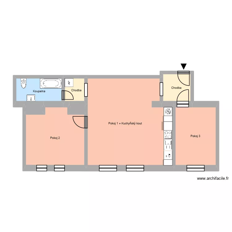 Porubsk&aacute; 708, byt 23. Plan de 12  et 192 m²