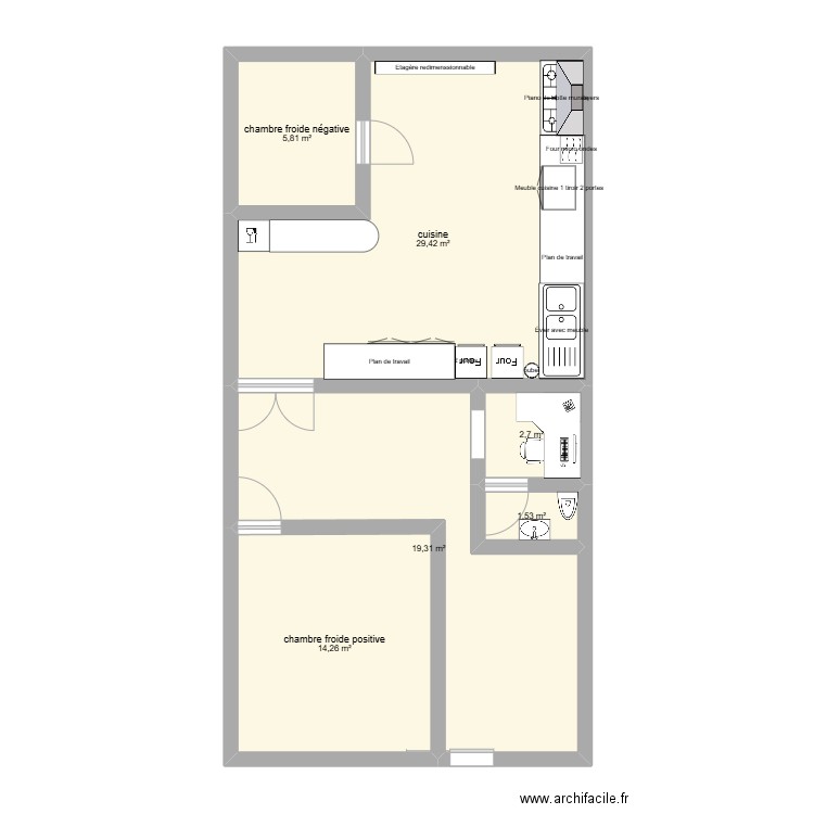 plan cuisine projet bts. Plan de 6 pièces et 73 m2