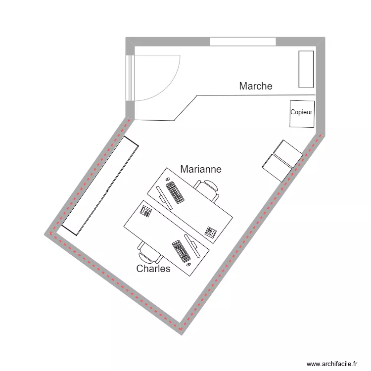 Bureau entrée. Plan de Bureau entrée. Plan de