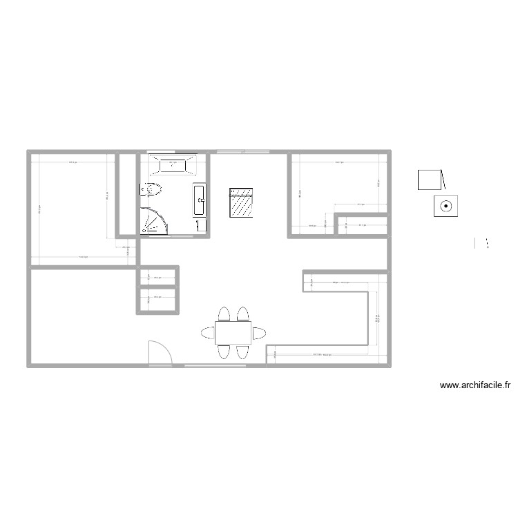 plan serge laveuse en bas. Plan de 0 pièce et 0 m2