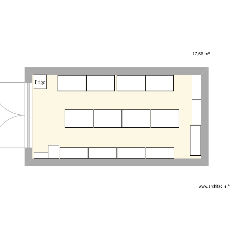 Réserve. Plan de 1 pièce et 18 m2