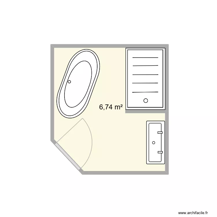 SDB COULAUD. Plan de 1 et 7 m² SDB COULAUD. Plan de 1 et 7 m²