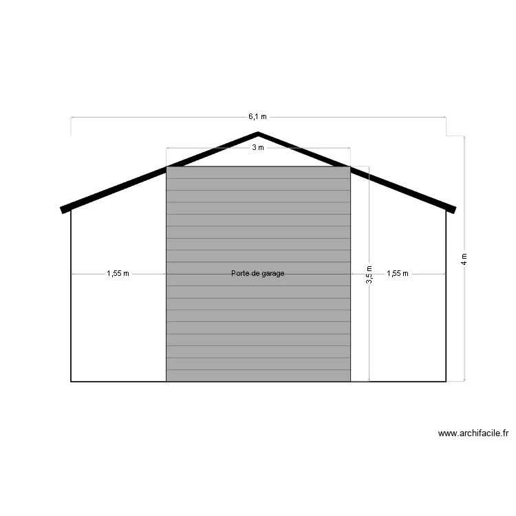 FACADE AVANT 3D. Plan de 