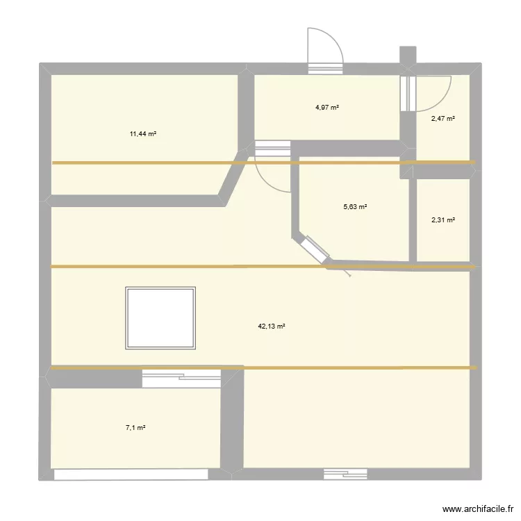 Redoma. Plan de 7  et 76 m²