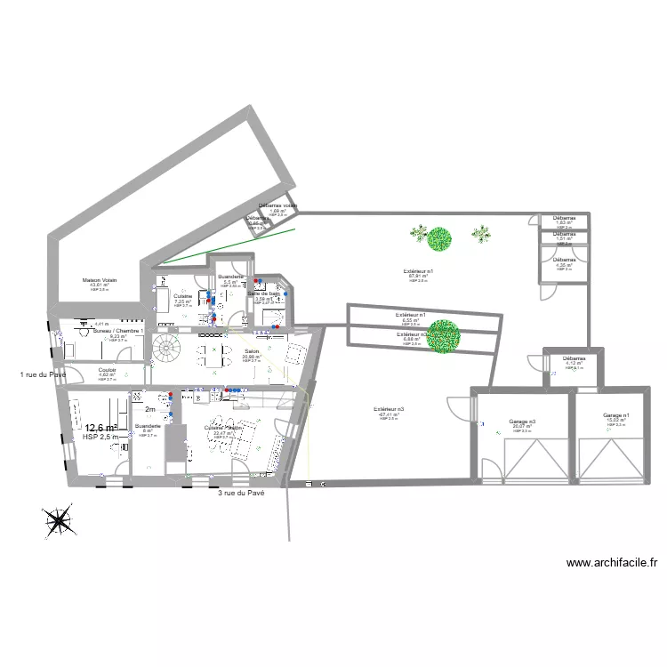 Craon v5_ELEC. Plan de 36 pièces et 627 m²