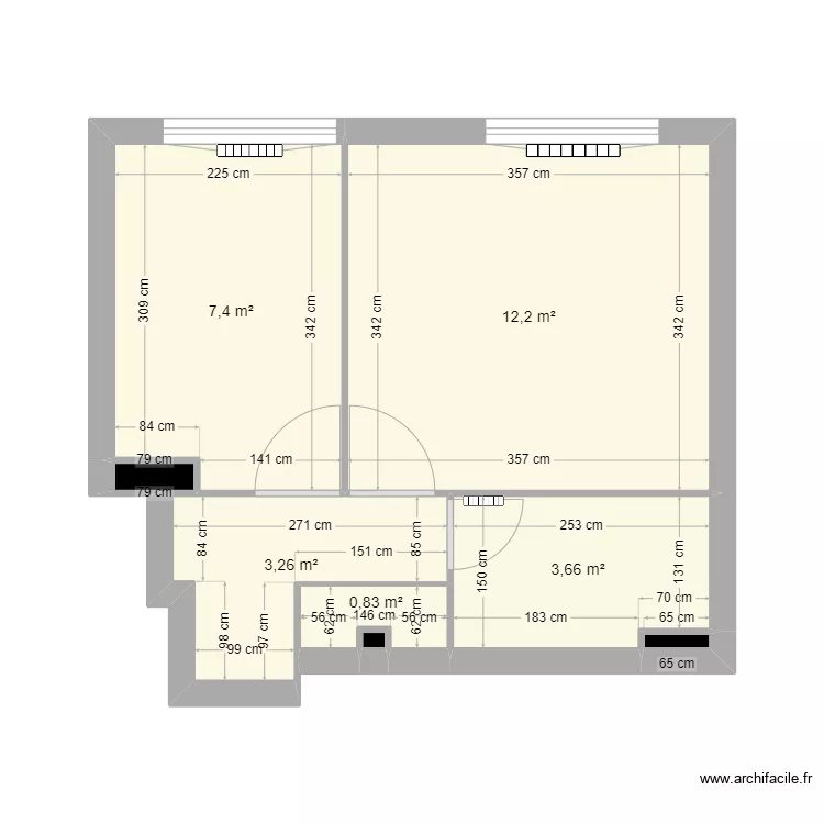 Appartement Sifuentes. Plan de 
