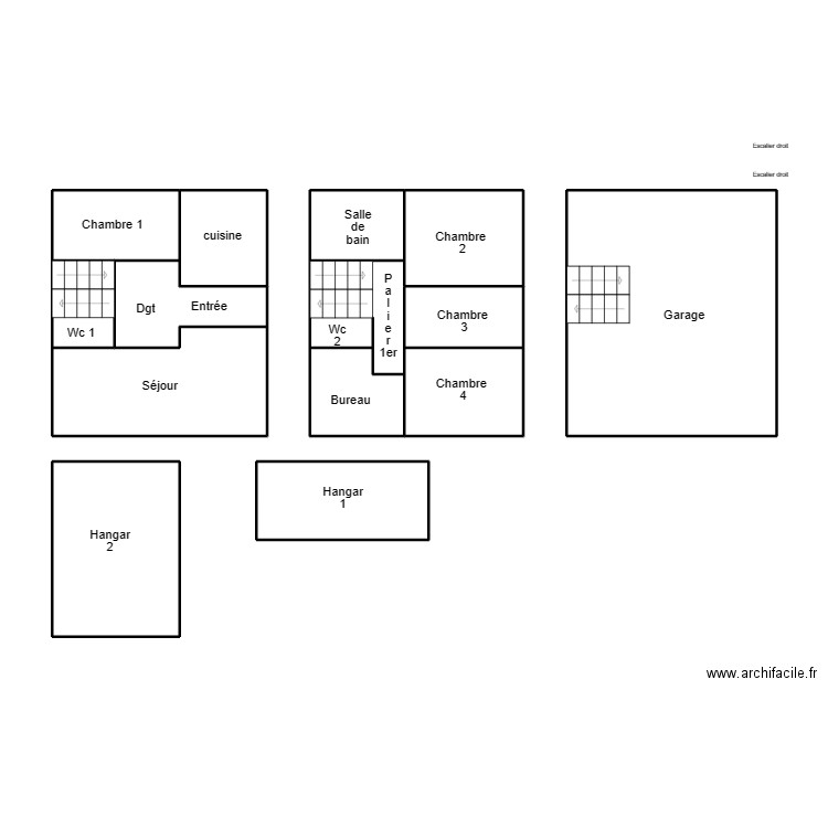 GUENGAT TALEC. Plan de 14 pièces et 72 m2