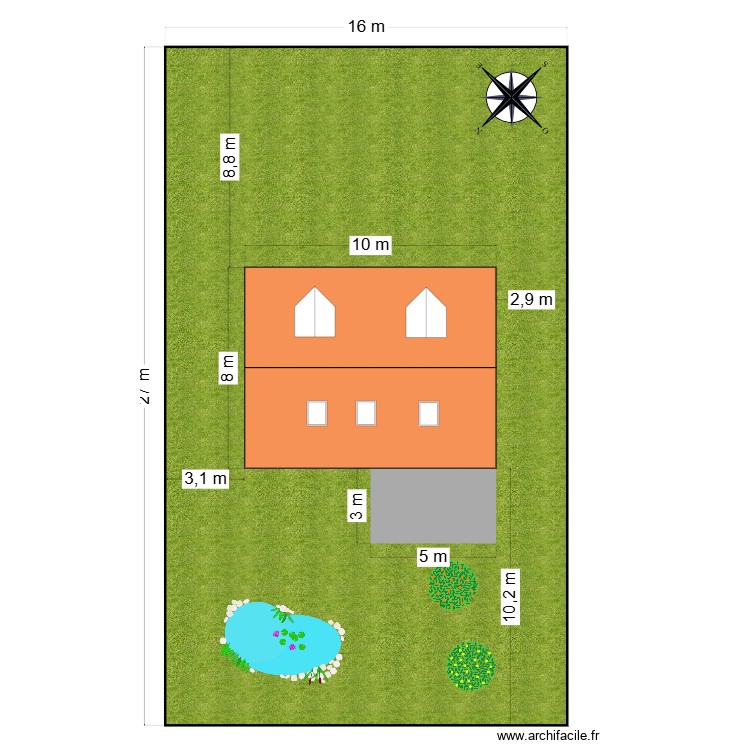 PLAN DE MASSE. Plan de 0 pièce et 0 m2