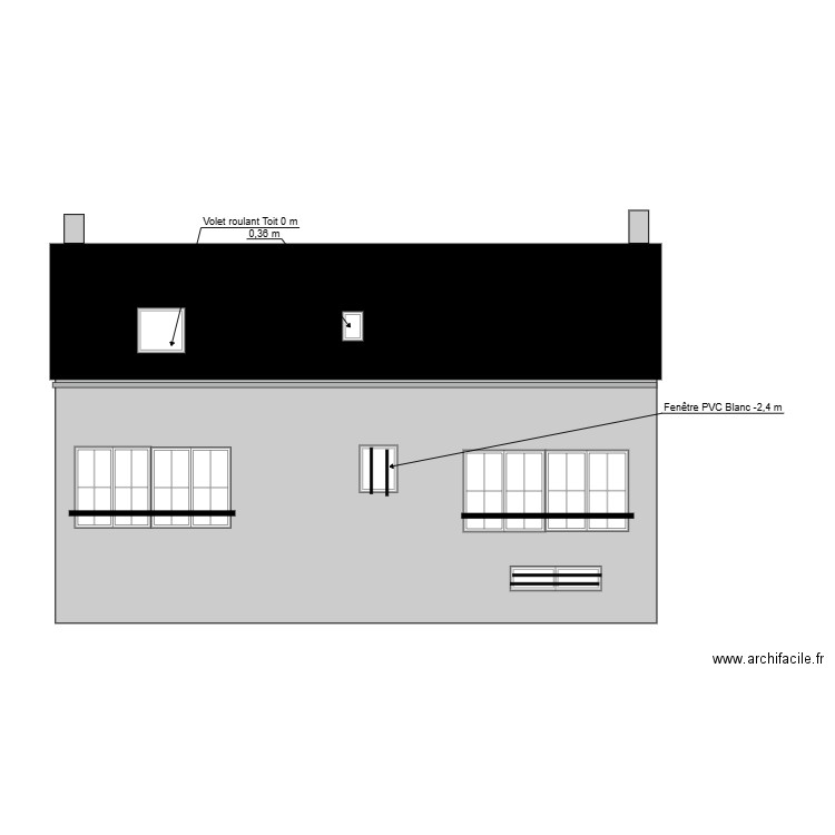 DESSIN FACADE NORD & Cheminée. Plan de 0 pièce et 0 m2