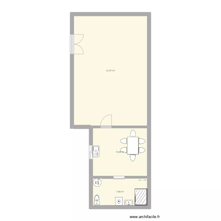 LOCAL LA GRAVE. Plan de 
