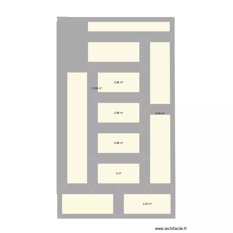 jardin potager. Plan de 8  et 40 m²