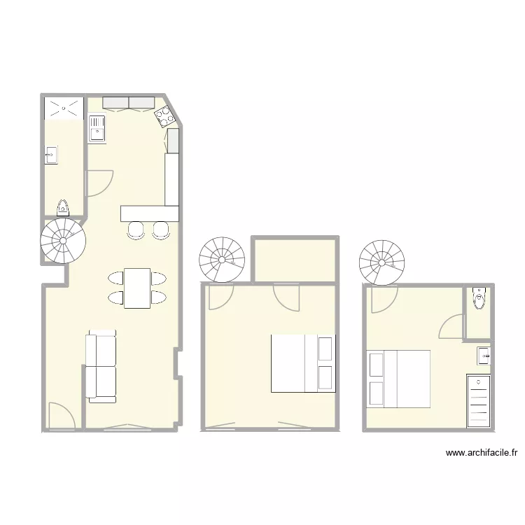 Roture. Plan de 5  et 79 m²