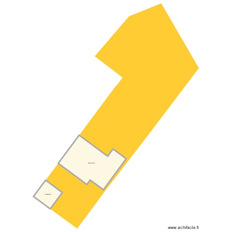 joudreville 2. Plan de 2 pièces et 195 m2