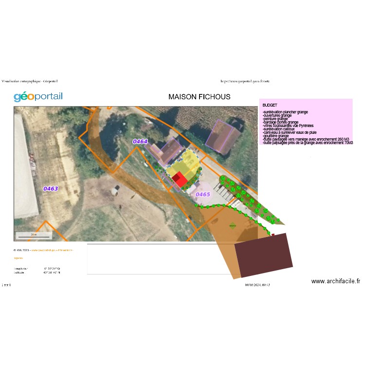 FICHOUS. Plan de 0 pièce et 0 m2