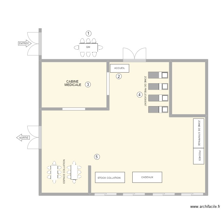 RANSART-Arche de Vie. Plan de 3 pièces et 78 m2
