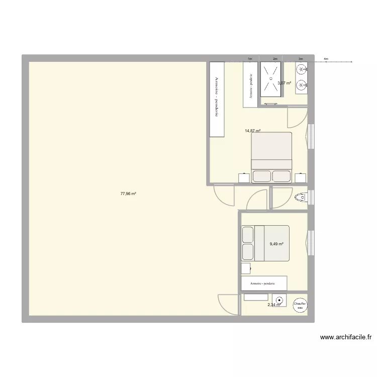 MAX. Plan de 5 Pièces et 108 m²