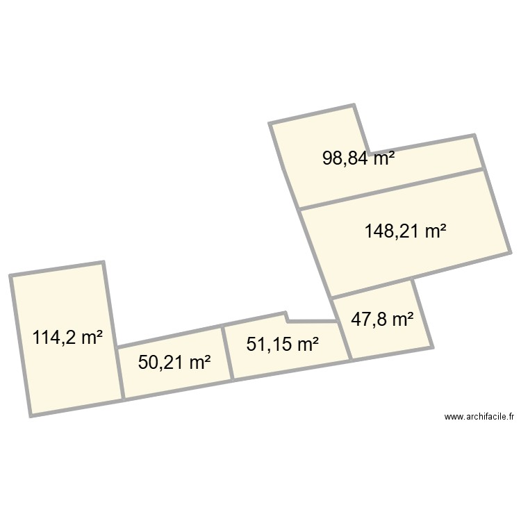 bermerun. Plan de 6 pièces et 510 m2