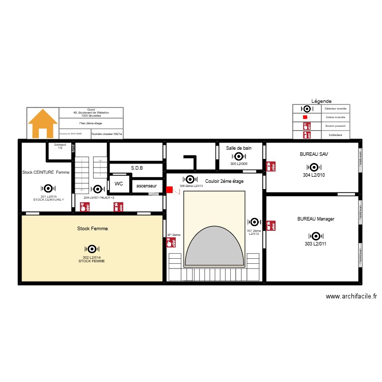 Gucci 2er. Plan de 12 pièces et 112 m2