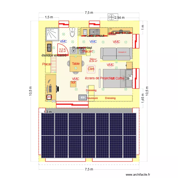 Petite maison Conten. Plan de 