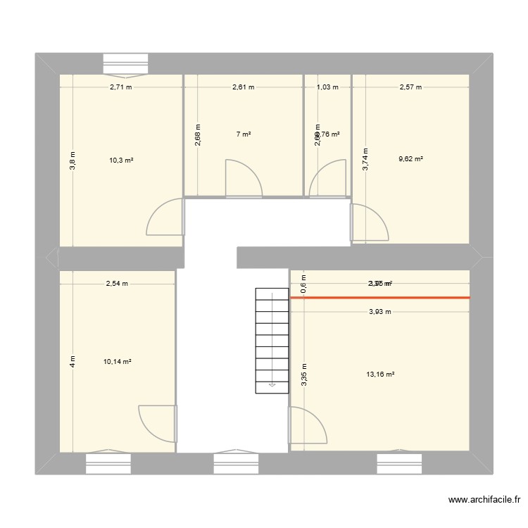 BERTRAND ETAGE. Plan de 0 pièce et 0 m2