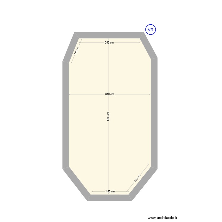 PISCINE BRIGNOLES. Plan de 1 pièce et 21 m2