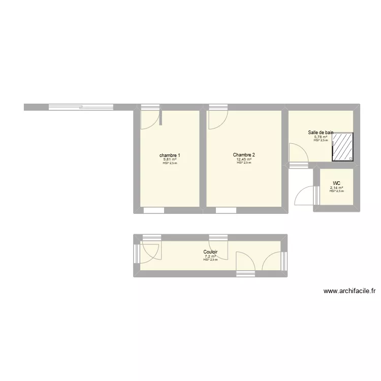 BOURDIN appart m&eacute;rignac. Plan de 