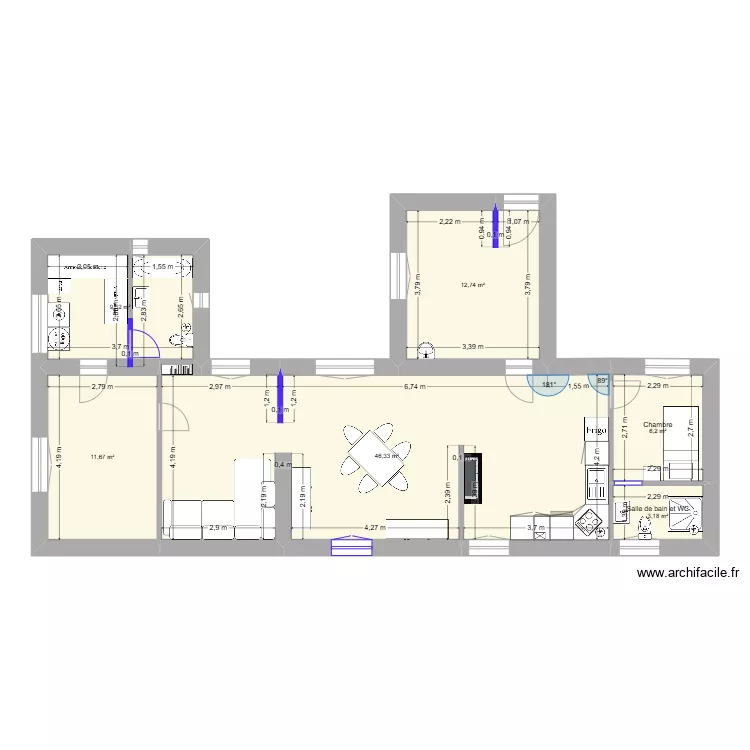 maison Lucia verrière + cuisine sans démolition 3eme. Plan de maison Lucia verrière + cuisine sans démolition 3eme. Plan de