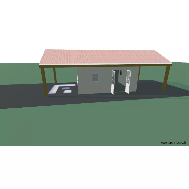 abris de jardin. Plan de 1 Pièce et 20 m² abris de jardin. Plan de 1 Pièce et 20 m²