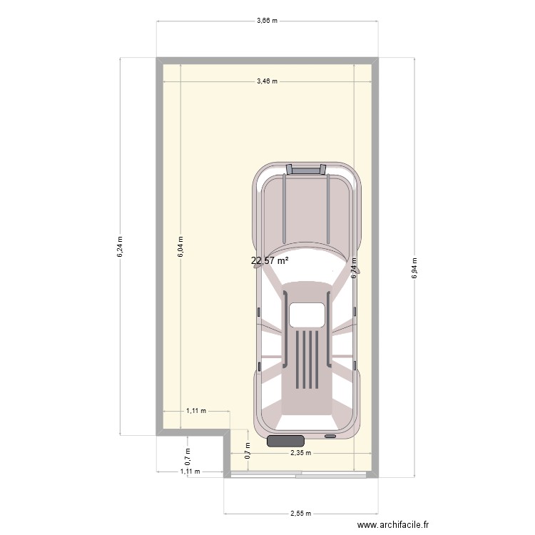 LOT 3.vide Saint Etienne de Tinée.VIDE. Plan de 1 pièce et 23 m2
