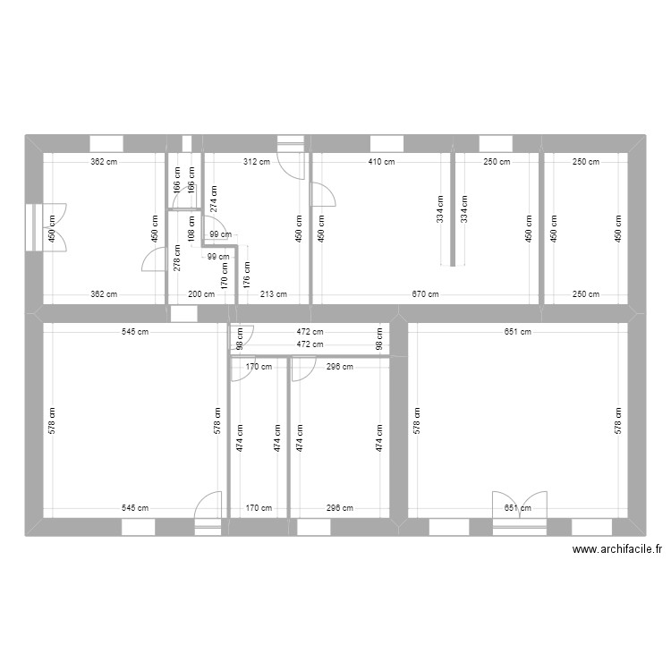 dominelais. Plan de 11 pièces et 172 m2