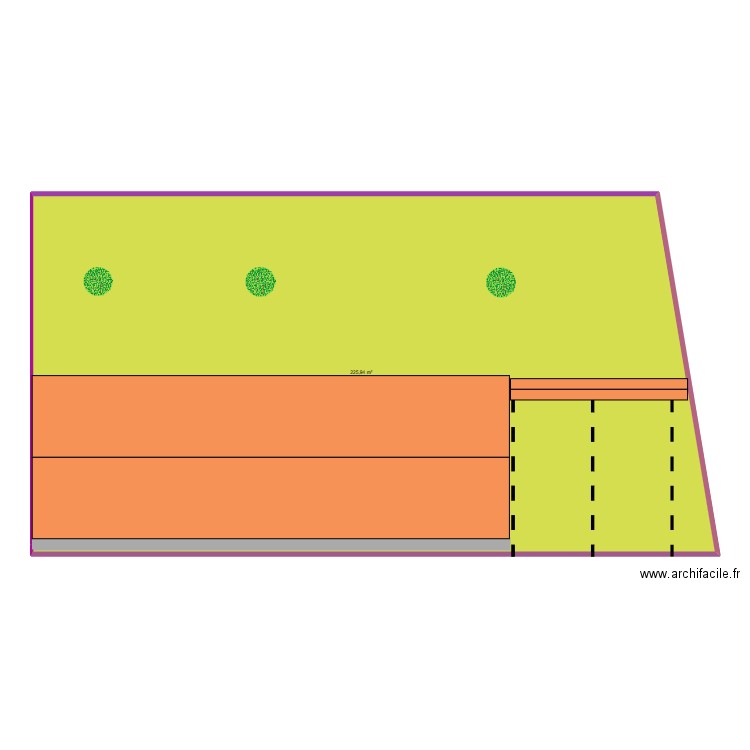 bec 1. Plan de 1 pièce et 226 m2