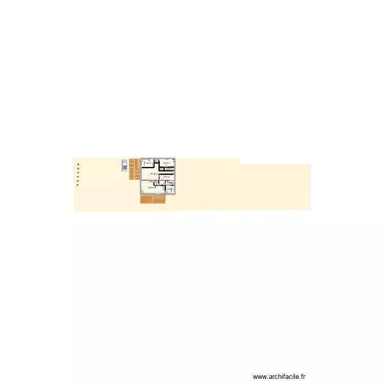 Maison 75 _ 45 face Gervanne bis. Plan de 11  et 117 m²