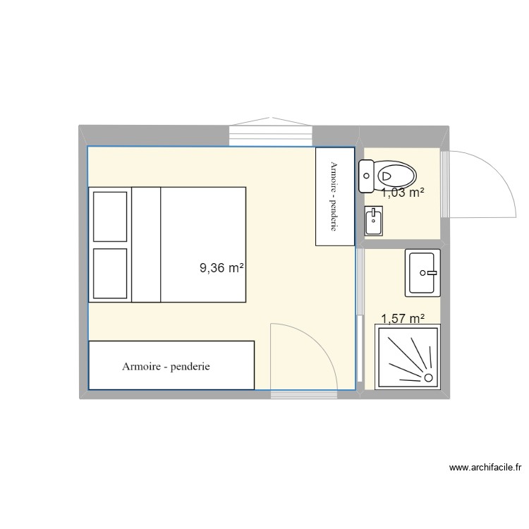 Plan Chambre Parentale 12m2