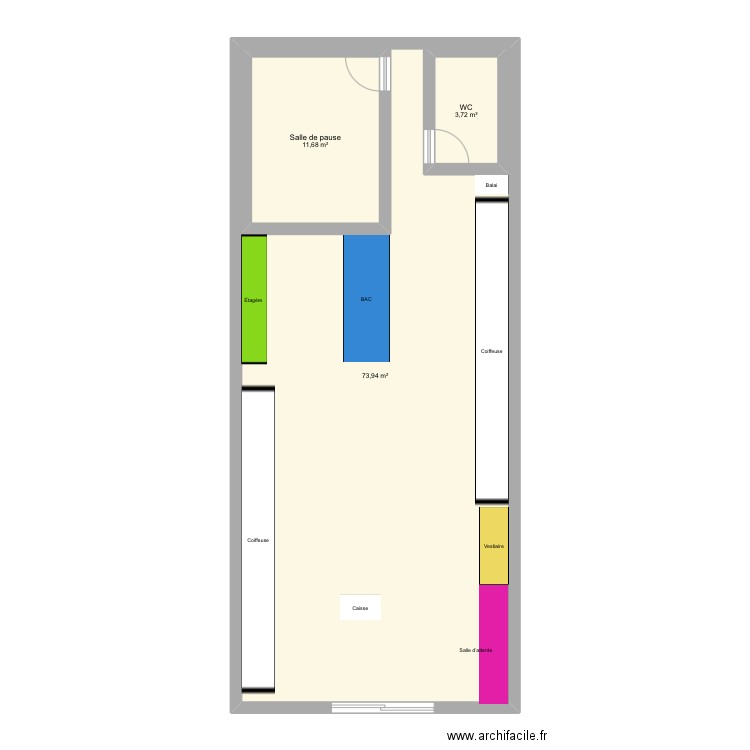 Plan news. Plan de 3 pièces et 111 m2
