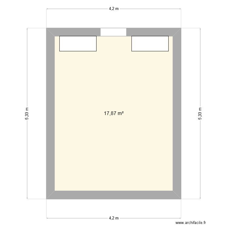 PERGOLA. Plan de 1 pièce et 18 m2