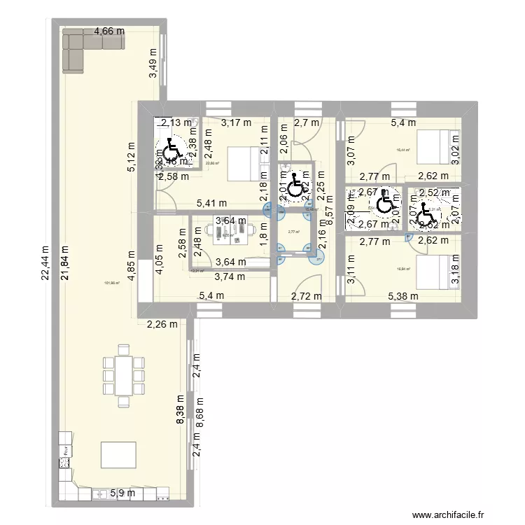 rdc. Plan de 11  et 212 m²