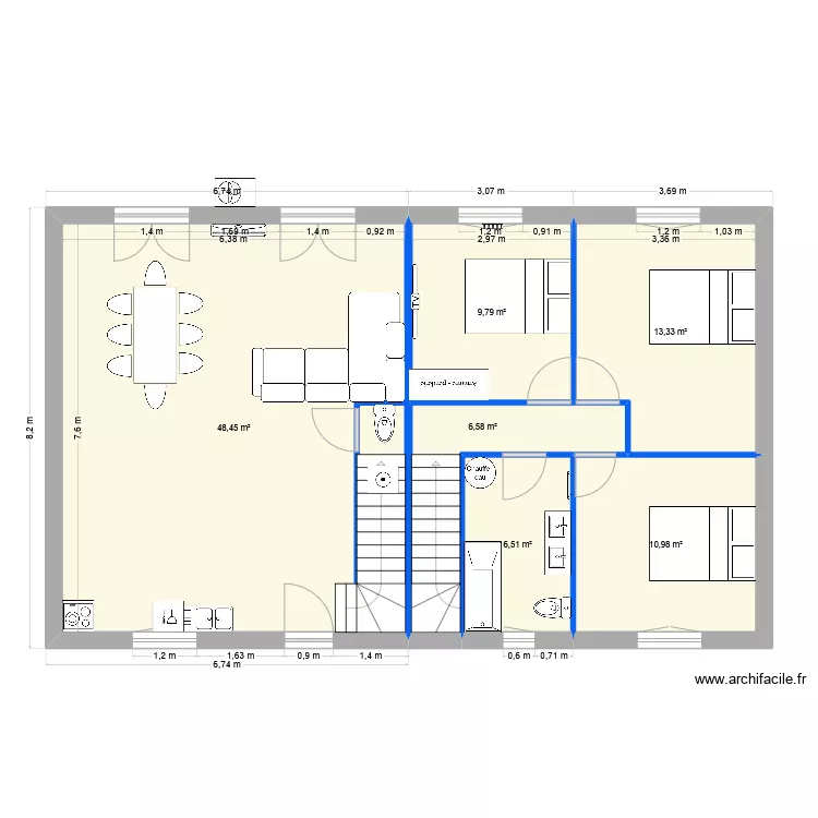 warnet bat 1 et 3. Plan de 