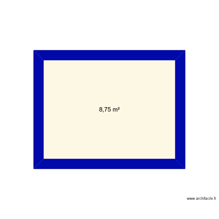salle de bain. Plan de 1 pièce et 9 m2