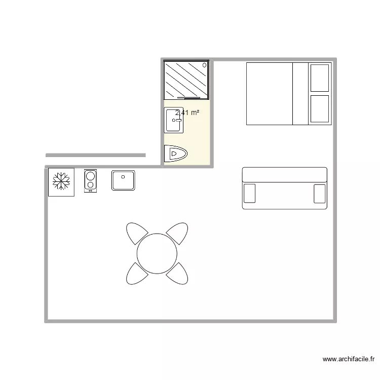 CABANE. Plan de 1 et 2 m² CABANE. Plan de 1 et 2 m²