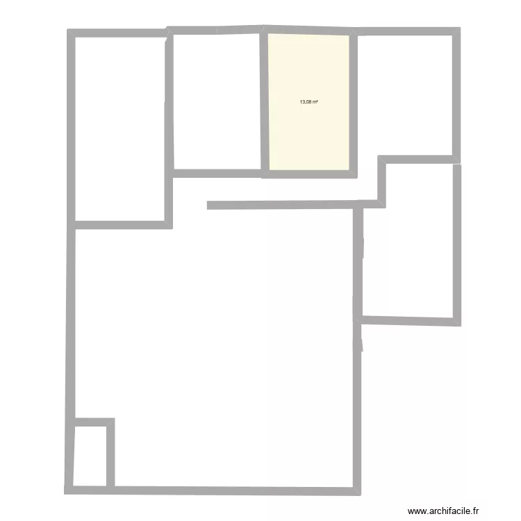 Plan maison 2. Plan de 1  et 13 m²