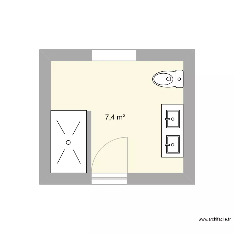 Sdb. Plan de 1 Pièce et 7 m² Sdb. Plan de 1 Pièce et 7 m²