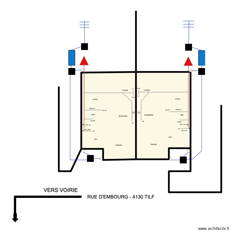 Purehome tilff. Plan de 2 pièces et 73 m2