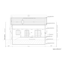 PC maison Douvres / plan projet réhausse / façade Sud