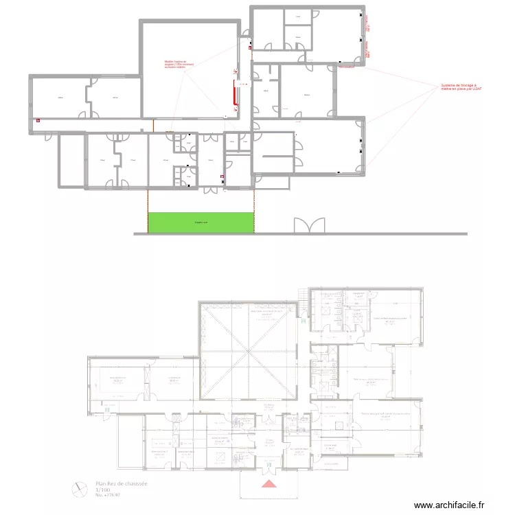 Miconi : projet crèche. Plan de 20 et 440 m² Miconi : projet crèche. Plan de 20 et 440 m²