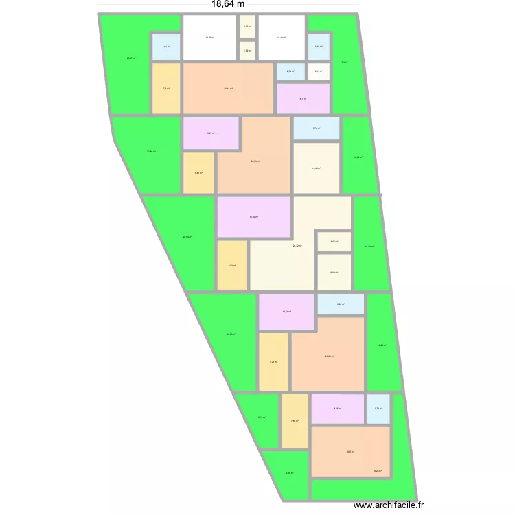 Plan 526m2 Dabou Vilan Terrain X2. Plan de 