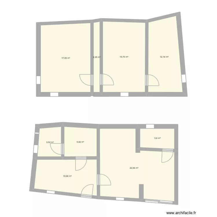MAISON ALICIA. Plan de 9  et 94 m²