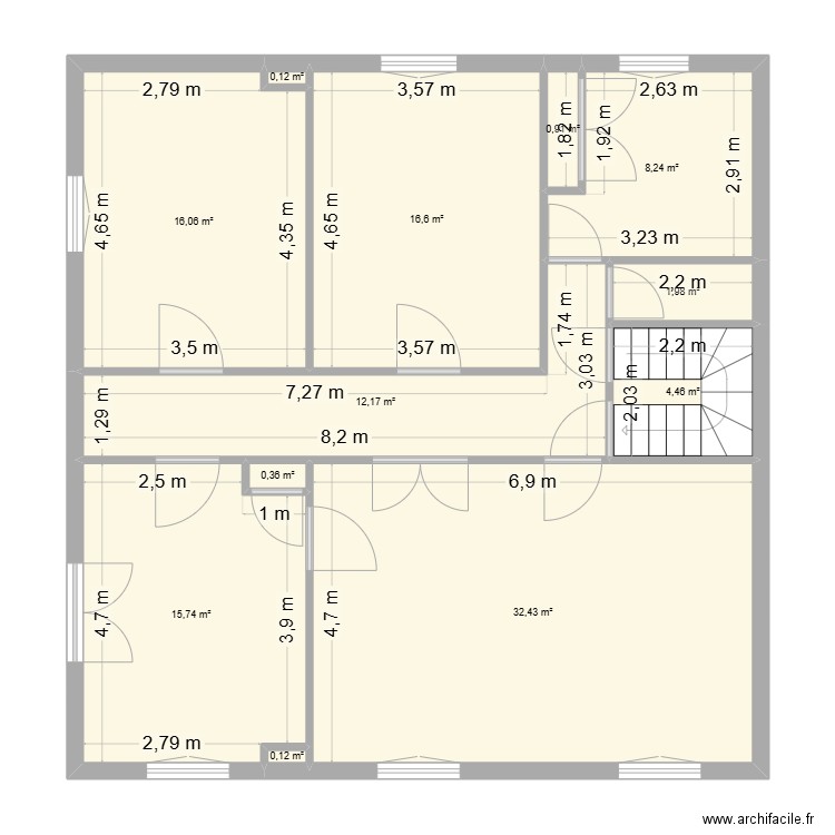 Saint geoire plan 1. Plan de 12 pièces et 109 m2