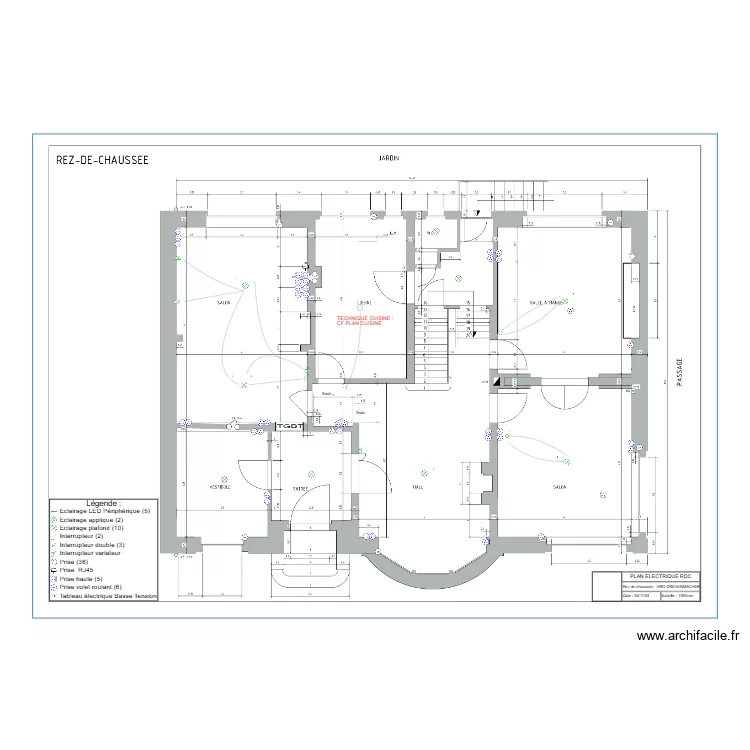 ELEC RDC - MAISON GREVEN. Plan de 